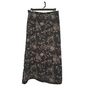 Kathie Lee Collection Womens Skirt Size 8 Black Flowy Feminine Cottagecore